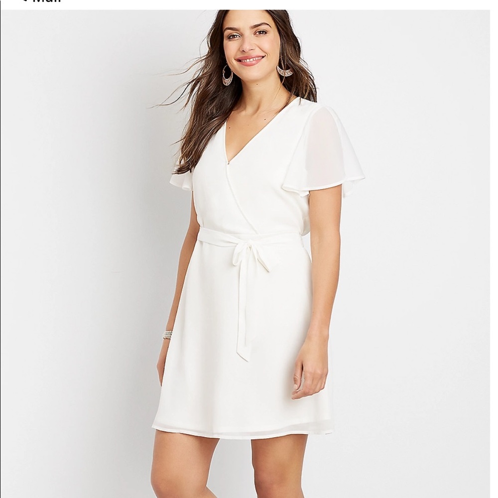 Maurice’s White Wrap Dress